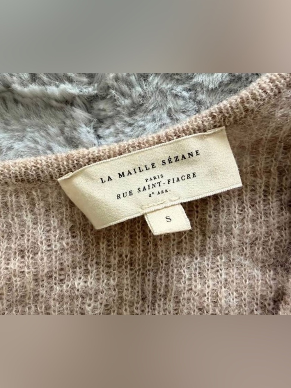 Sezane Barry Cardigan in Beige Clair 2022 collection. Size Small - Picture 2 of 2